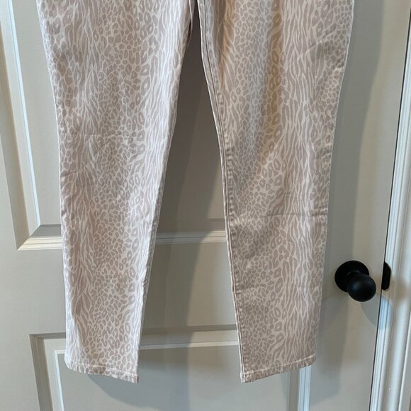 🎉HOST PICK🎉Express Cream and Tan Ankle Legging Mid Rise Size 14 NWT - Picture 5 of 12